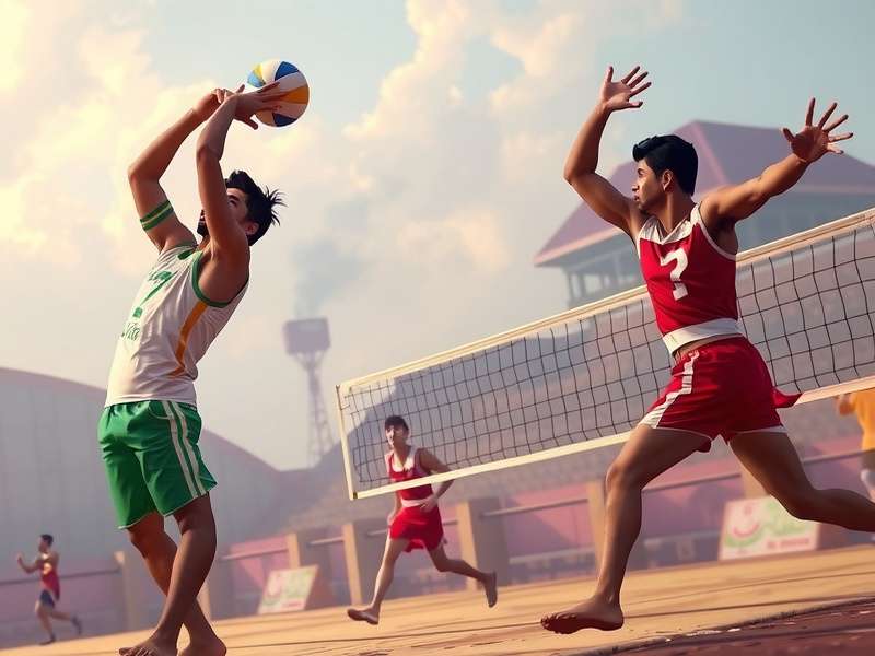 Indian Players Competing in Volley Gladiator Hero